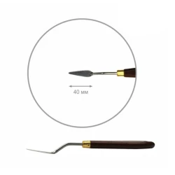 Мастихин Rosa Talent Classic, нержавеющая сталь/дерево, капля, 4 см, № 2