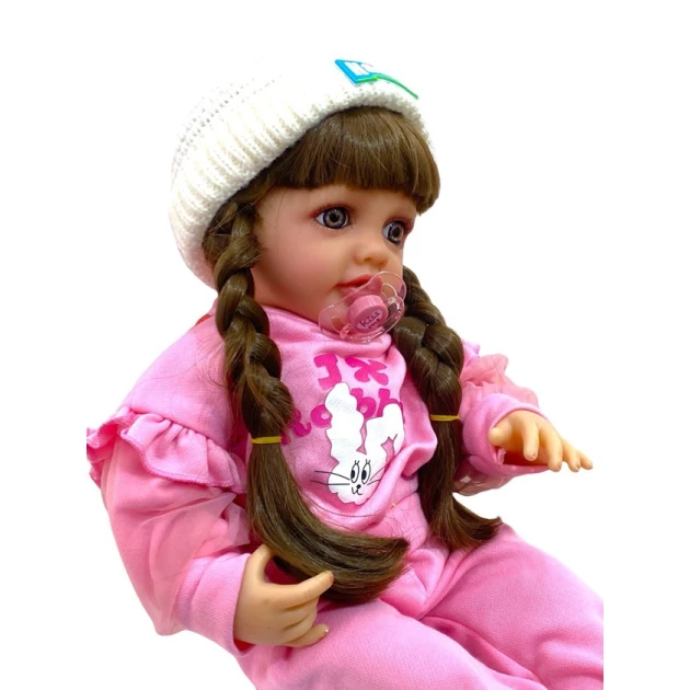 Kukla Reborn M4924 Rabbit, çəhrayı, 55 sm