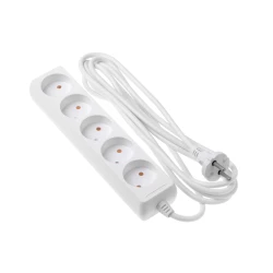 Удлинитель 2E U05M3 3 м, 5-розеточный, White