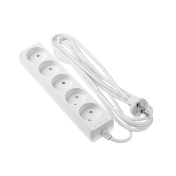 Удлинитель 2E U05M3 3 м, 5-розеточный, White Удлинитель 2E U05M3 3 м, 5-розеточный, White