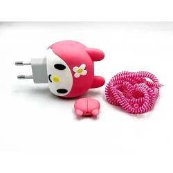 Şarj cihazı üçün çexol My Melo, silikon, çəhrayı