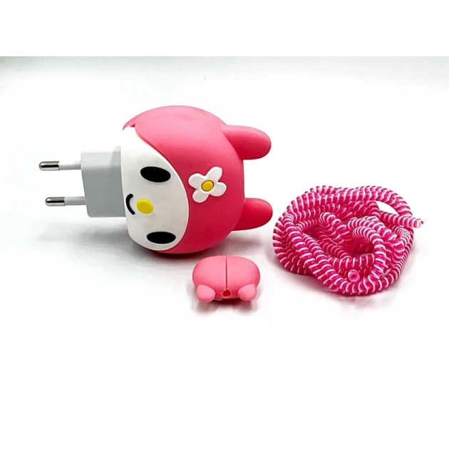 Şarj cihazı üçün çexol My Melo, silikon, çəhrayı