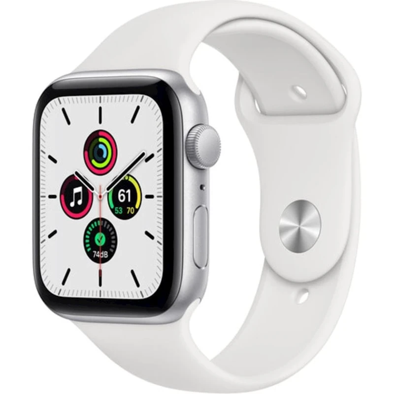 Смарт-часы Apple Watch SE GPS 44mm Silver Aluminum Case with White Sport Band (MYDQ2LL/A)