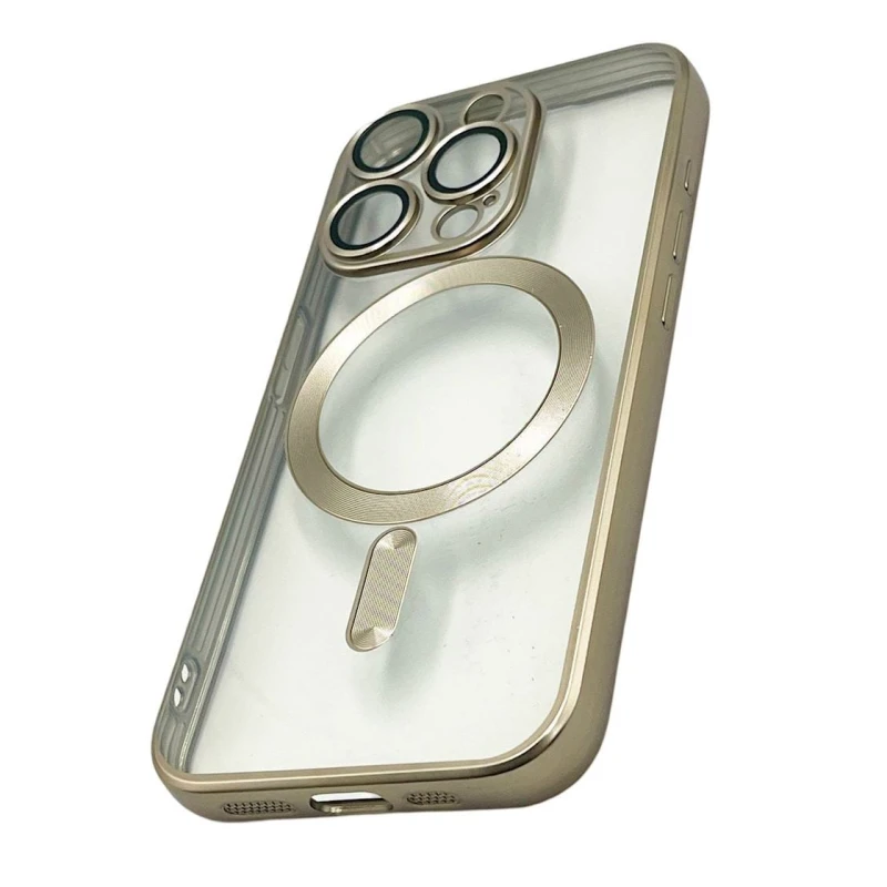 Çexol 888_store_553 MagSafe Apple iPhone 15 Pro üçün Qızılı/Şəffaf