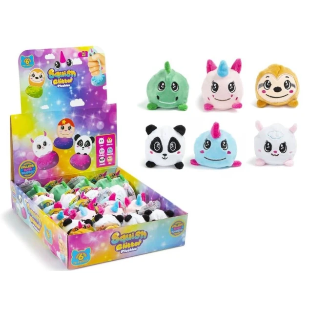 Игрушка-антистресс RMS International Plush Glitter Squishy, товар в ассортименте