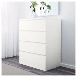 Комод IKEA Malm, ЛДСП/ДВП, белый, 80x48x100 см Комод IKEA Malm, ЛДСП/ДВП, белый, 80x48x100 см