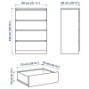 Комод IKEA Malm, ЛДСП/ДВП, белый, 80x48x100 см Комод IKEA Malm, ЛДСП/ДВП, белый, 80x48x100 см