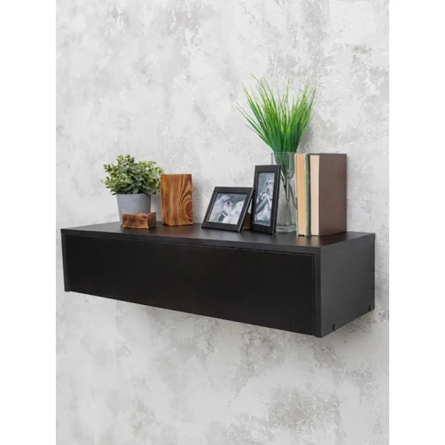 Консоль Art Mebel 14, ламинированный, 17х71х30 см, антрацит Консоль Art Mebel 14, ламинированный, 17х71х30 см, антрацит