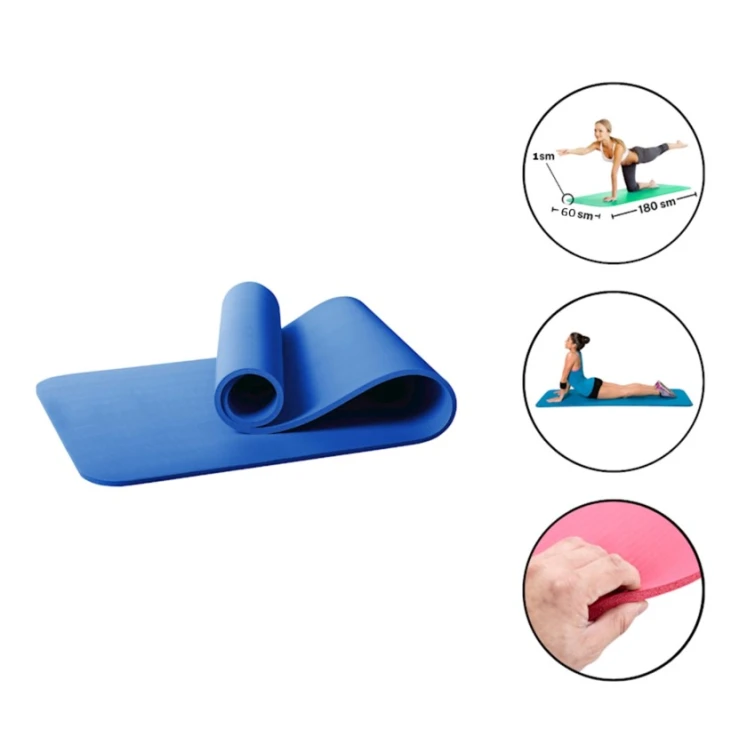 Yoqa üçün mat WS0673, göy, 180x60x1 sm