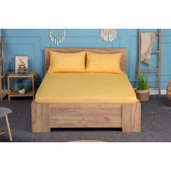 Комплект постельного белья Pima Cotton Vero SHA-0000874, простыня 180х200, наволочки 50х70, двуспальный, хлопок, желтый