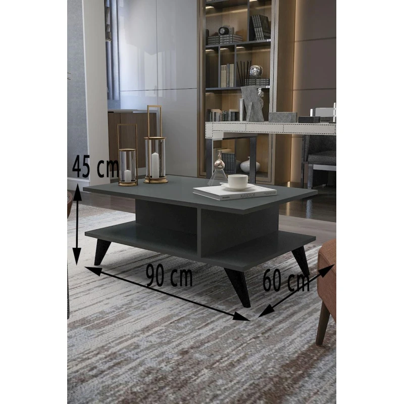 Jurnal masası 12115640, LDSP, tünd boz, 90x60x45 sm