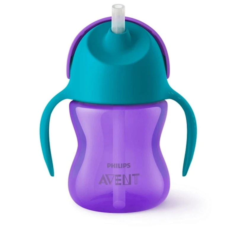 Поильник с трубочкой Philips AVENT, 200 мл, 9+ месяцев, полипропилен, Фиолетовый Поильник с трубочкой Philips AVENT, 200 мл, 9+ месяцев, полипропилен, Фиолетовый