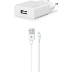 Сетевое зарядное устройство Ttec SmartCharger Travel Charger 2.1A Lightning Cable White / 2SCS20LB
