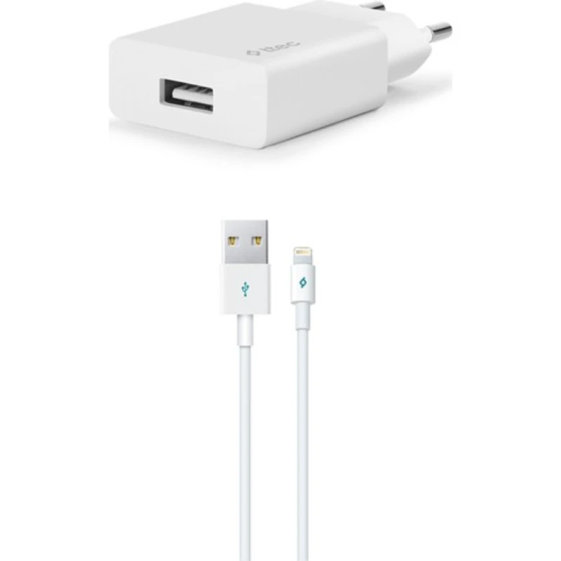 Сетевое зарядное устройство Ttec SmartCharger Travel Charger 2.1A Lightning Cable White / 2SCS20LB