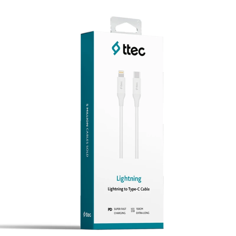 Ttec Type-C to Lightning Charge/Data Cable White MFI / 2DK40B