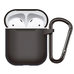 Blue Apple Airpods 2 Liquid Silicone Protect Case Black