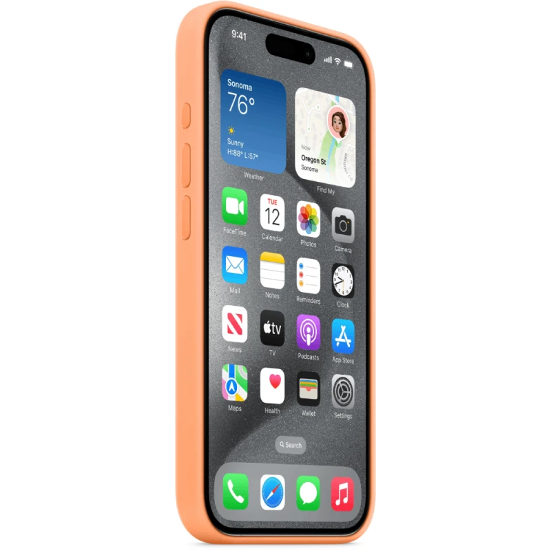 Qoruyucu örtük iPhone 15 Pro W/MagSafe Orange Sorbet MT1H3ZM/A