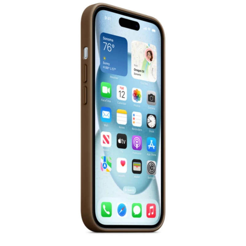 Qoruyucu örtük iPhone 15 FineWoven W/MagSafe Taupe MT3C3ZM/A