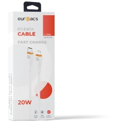 Кабель Euroacs USB-C to Lightning 20W White / EU-Y11C