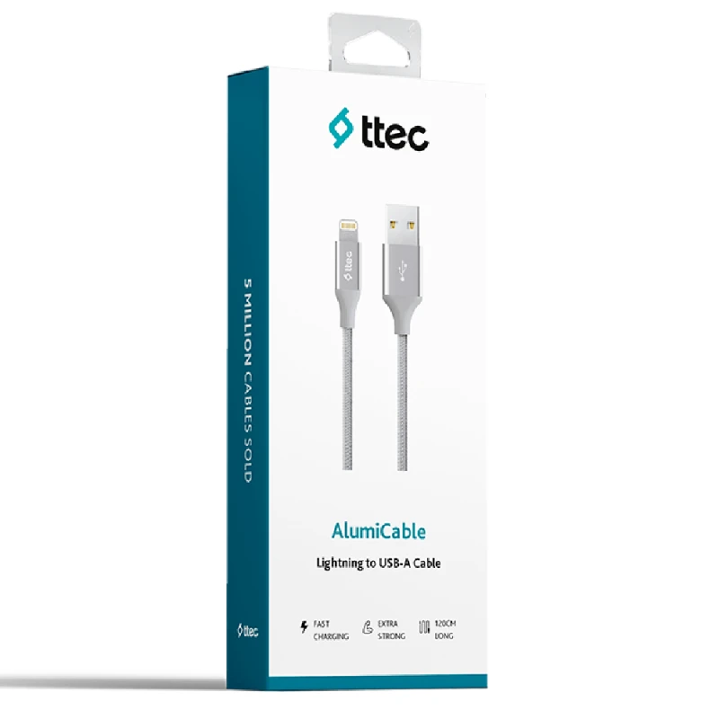 Ttec Alumicable Lightning Charge/Data Cable Silver / 2DK16G
