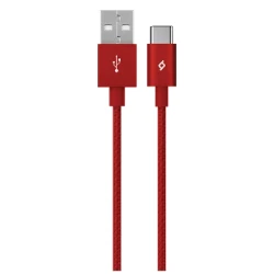 Ttec AlumiCable Type C 2.0 Charge/Data Cable Red 2DK18K