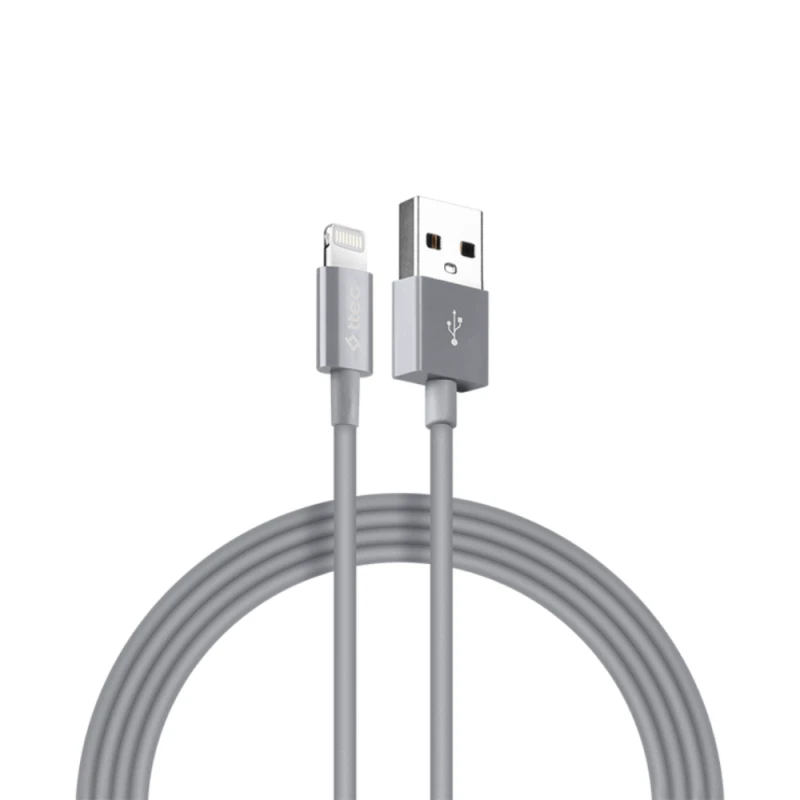 TTEC Lightning USB Charge/Data Cable Gray 2DK7508GR