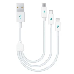 Мини-кабель Ttec Trio Charge/Data 30 см White / 2DK13