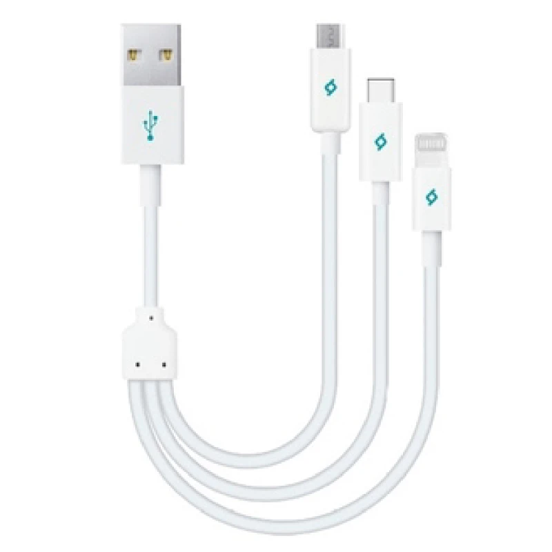 Ttec Trio Charge/Data Mini Cable 30 sm White / 2DK13