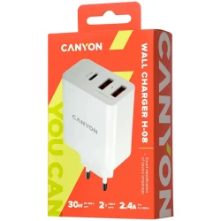Сетевое зарядное устройство Canyon 30W White / CNE-CHA08W