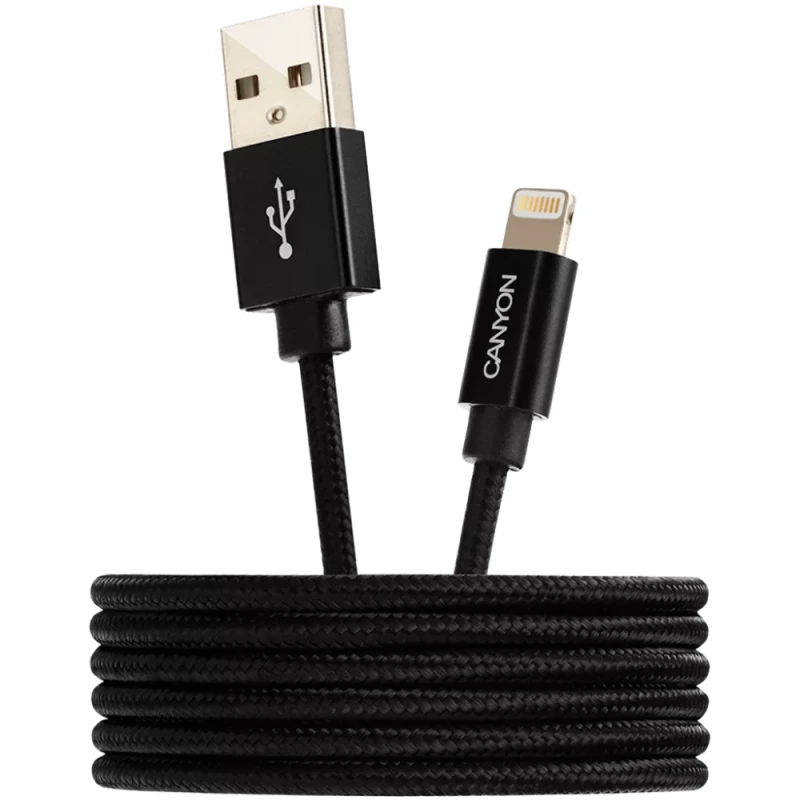 Canyon Cable Usb To Lightning 1m Mfi-3 Black / CNS-MFIC3B