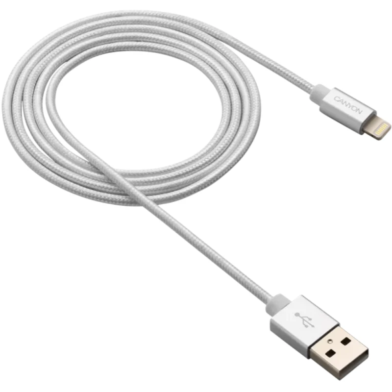 Кабель Canyon Usb To Lightning 1m Mfi-3 Pearl White / CNS-MFIC3PW