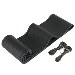 Car Steering Wheel Covers 38cm Full Hole Style / Black