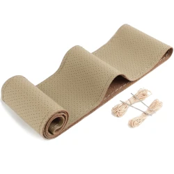 Car Steering Wheel Covers 38cm Full Hole Style / Beige