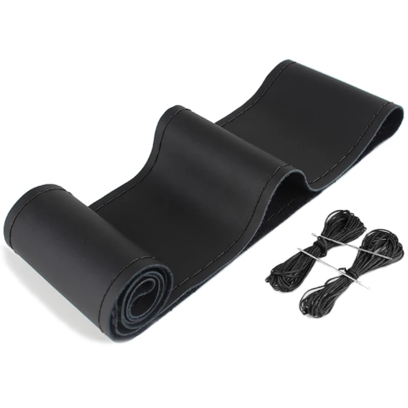 Car Steering Wheel Covers 38cm Plain Style / Black