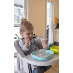 Beaba silikon yemək dəsti mavi-sarı 4 parça / 913428