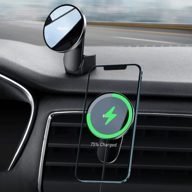 Big Car Mount Wireless Charger Black / WXJN-01