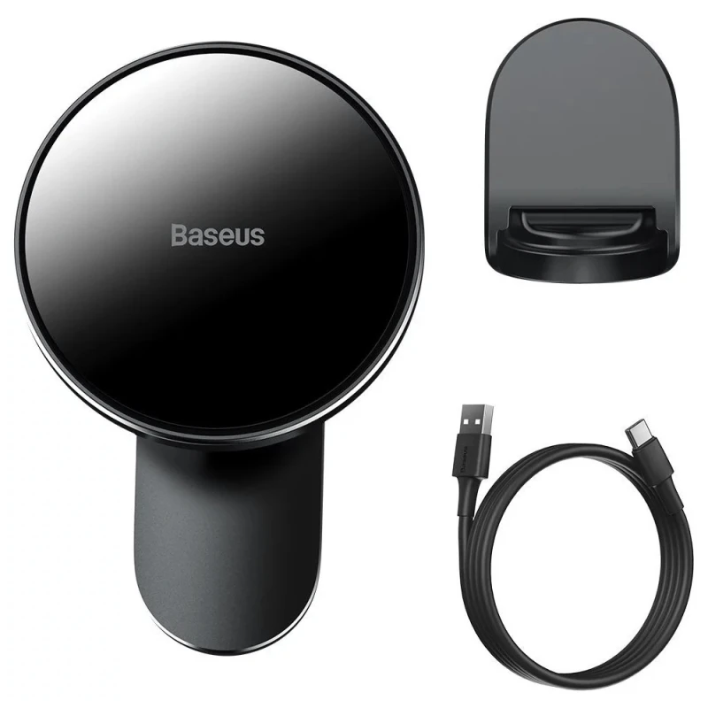 Big Car Mount Wireless Charger Black / WXJN-01