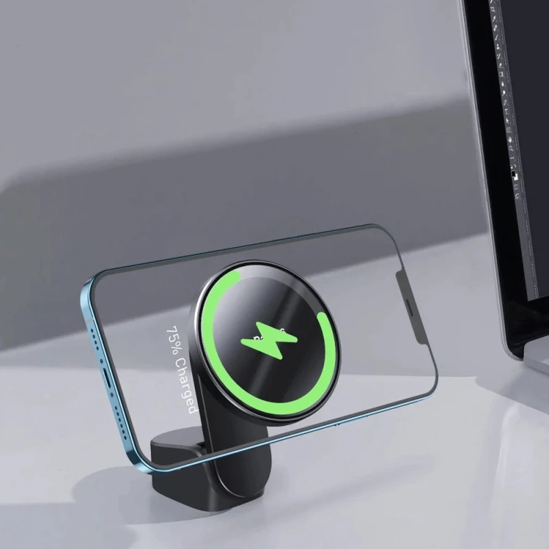 Big Car Mount Wireless Charger Black / WXJN-01
