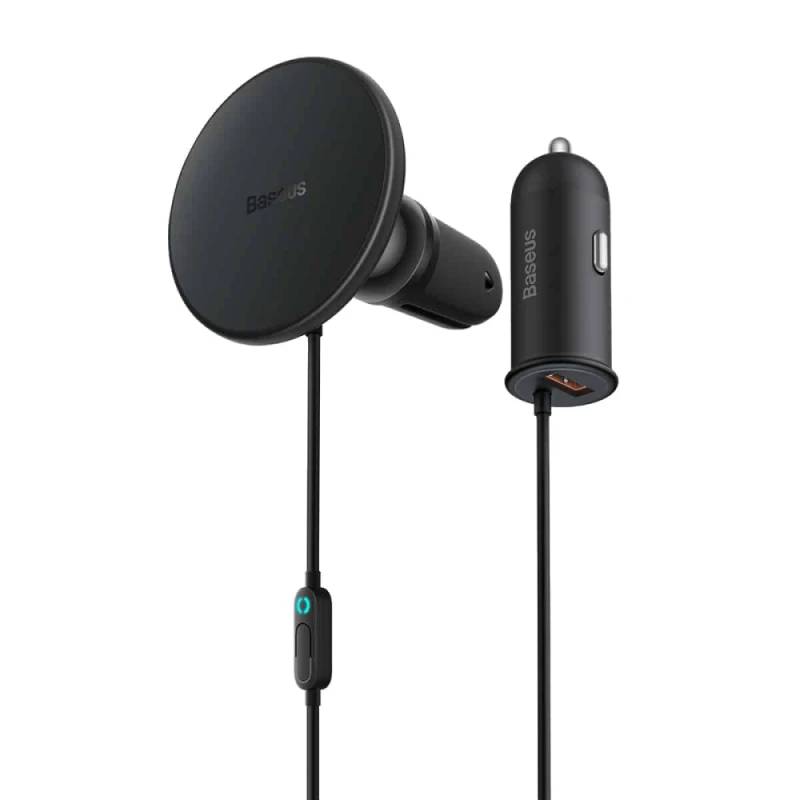 Baseus CW01 Magnetic Wireless Car Charger 40W (15W + USB-A 25W) Black / SUCX040001