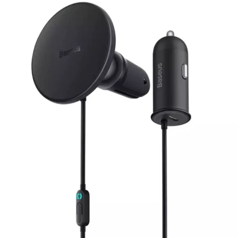 Baseus CW01 Magnetic Wireless Car Charger 40W (15W + Tpye-C 25W) Black / C40141000111-00
