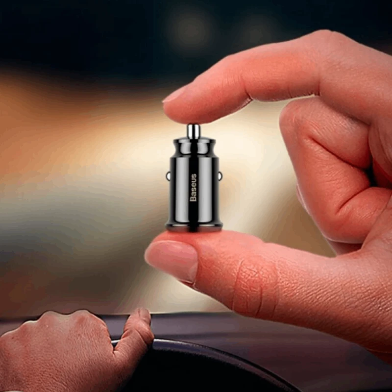 Автомобильное зарядное устройство Baseus Grain Car Charger Black / CCALL-ML01