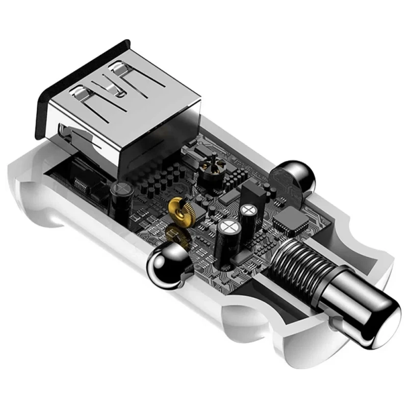 Автомобильное зарядное устройство Baseus Grain Car Charger White / CCALL-ML02