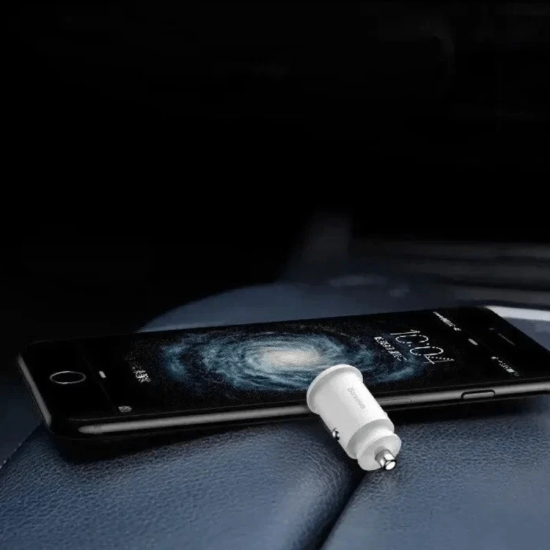 Автомобильное зарядное устройство Baseus Grain Car Charger White / CCALL-ML02