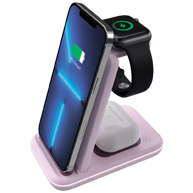 Canyon Wireless Charger 3 in 1 Pink CNS-WCS304IP