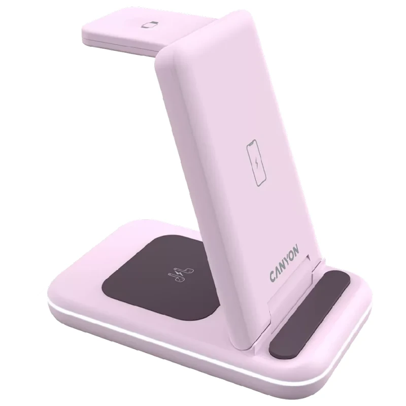 Canyon Wireless Charger 3 in 1 Pink CNS-WCS304IP