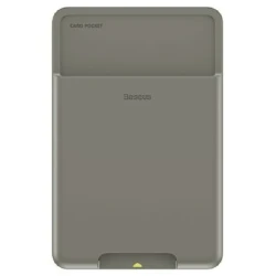 Силиконовый чехол-кармашек для карт Baseus Stick, темно-серый ACKD-A0G