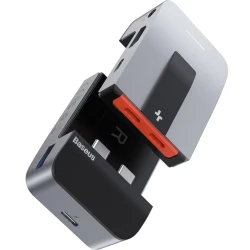 Многофункциональный HUB-адаптер Baseus Armor Age Type-C Bracket Multifunctional HUB Adapter Space Gray / CAHUB-AJ0G