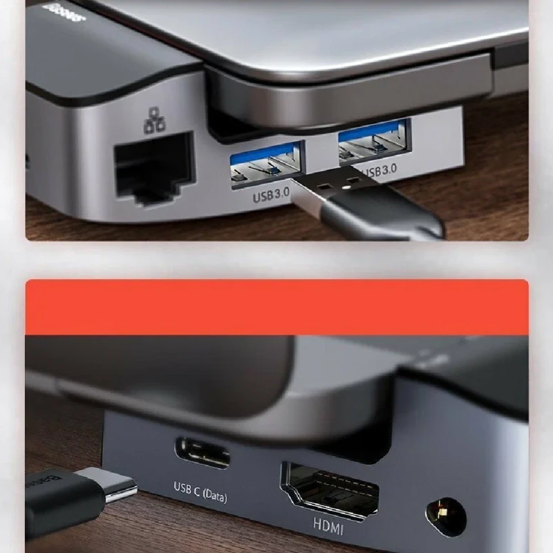 Ötürücülər Baseus Armor Age Type-C Bracket Multifunctional HUB Adapter Space Gray / CAHUB-AJ0G