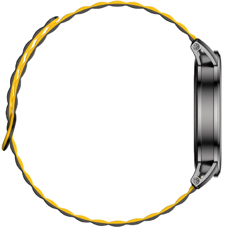 Smart saatlar Kieslect Kr2 Qara / Qara-sarı kəmər