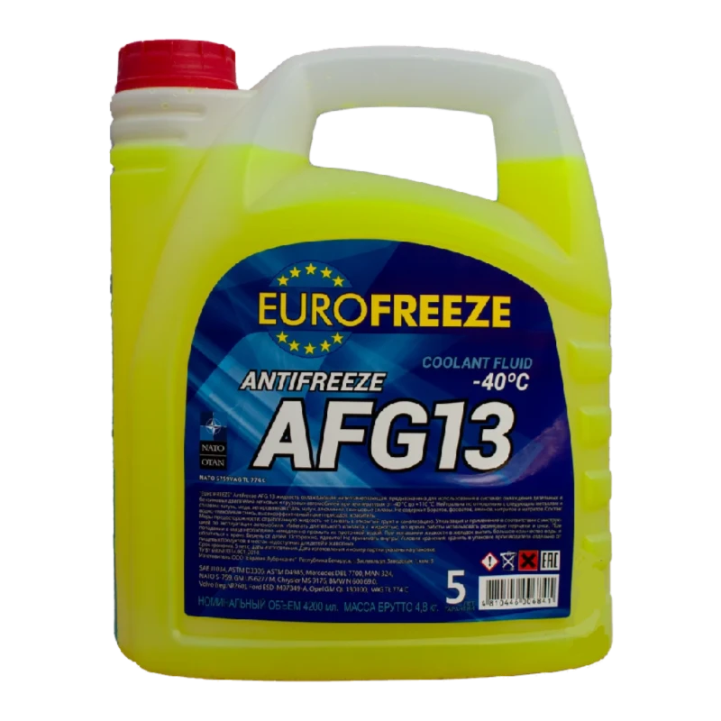 Antifriz Eurofreeze AFG 13 (-35) Sarı 5 lt